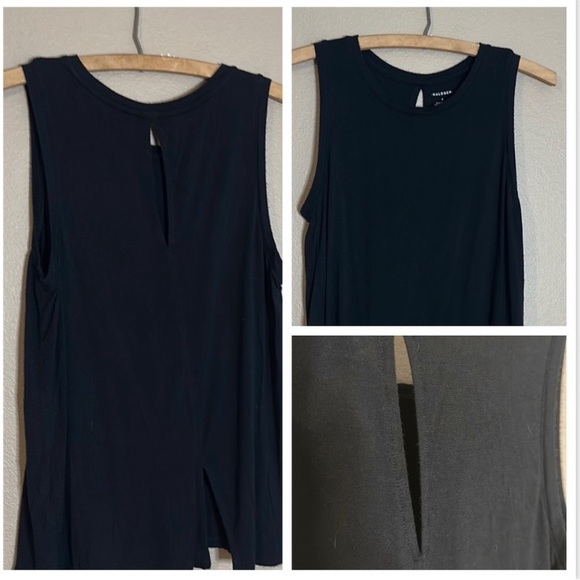 Halogen by Nordstrom Black Keyhole Back Tank Top - Size XS - Picture 2 of 3